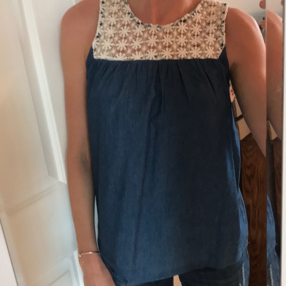 Blue jean blouse